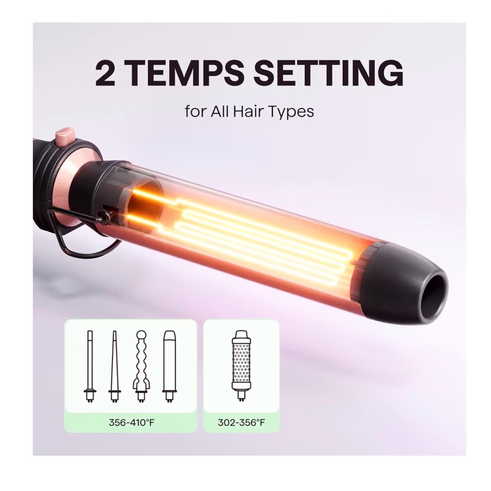 WAVYTALK - Rose Gold - 5-in-1 Hair Styling Wand Set - Picture 2 of 2